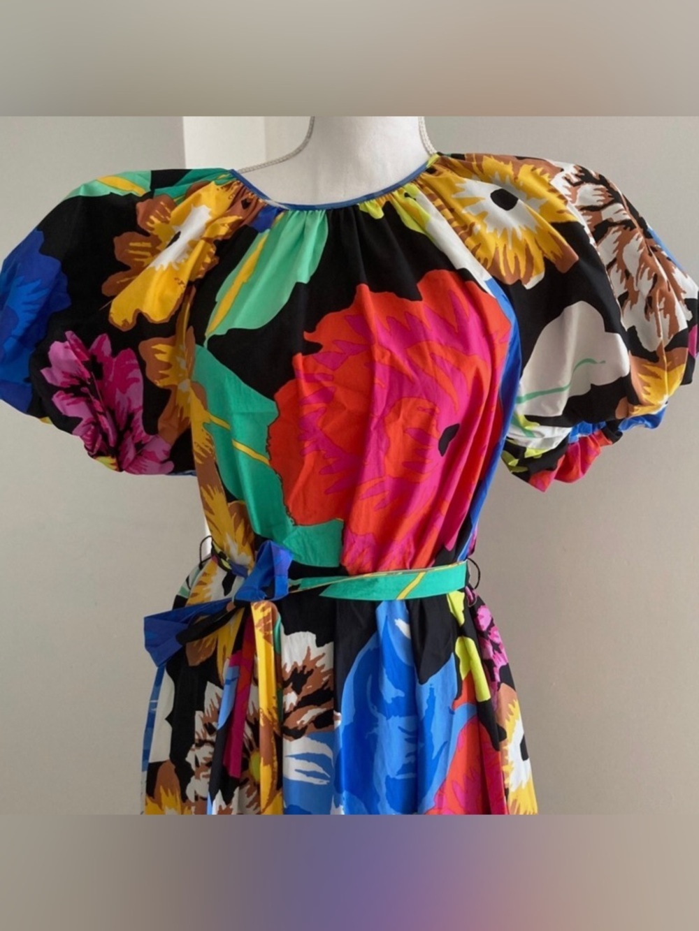 Christopher John Rogers x Target Floral High-Low Dress with Puff Sleeves Size S - Picture 5 of 8